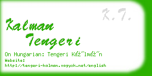 kalman tengeri business card